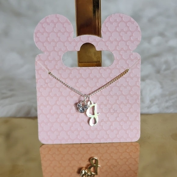 Disney World Mini Mouse & Letter J Silver Necklace - Picture 1 of 3